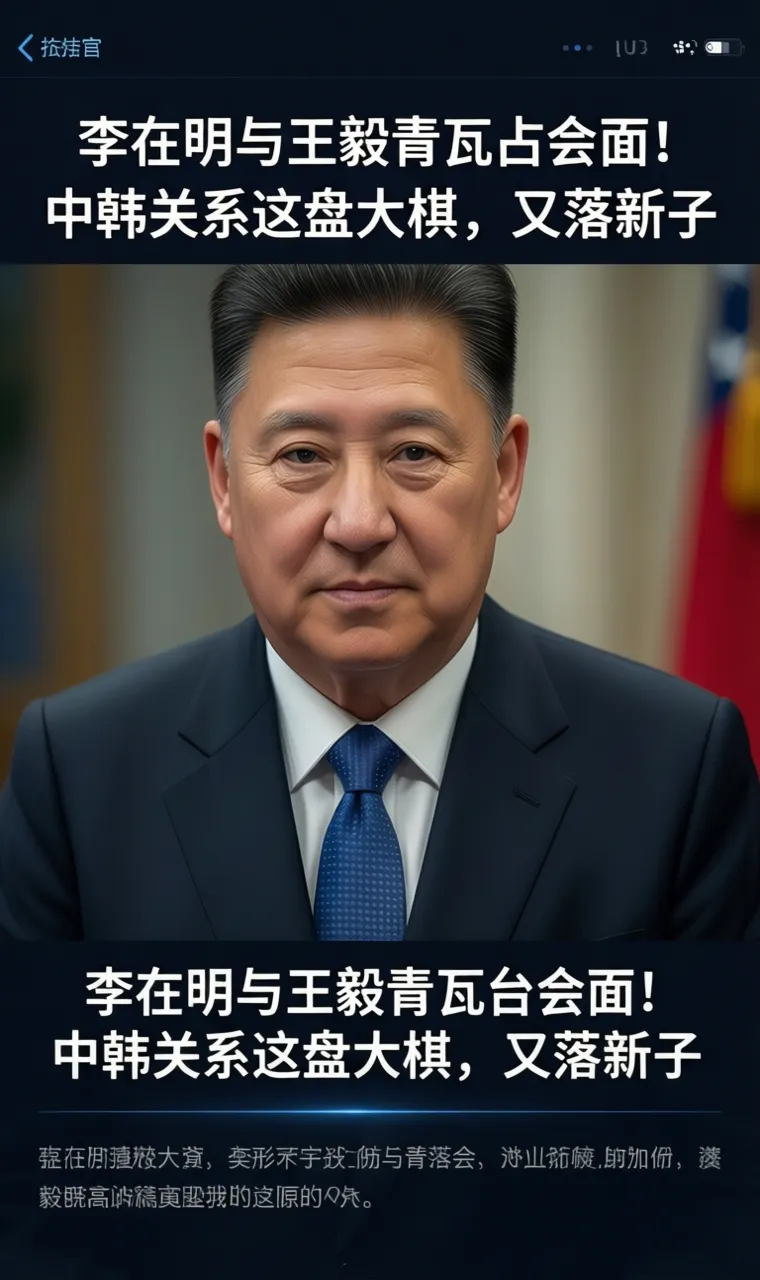 李在明与王毅青瓦台会面！中韩关系这盘大棋，又落新子