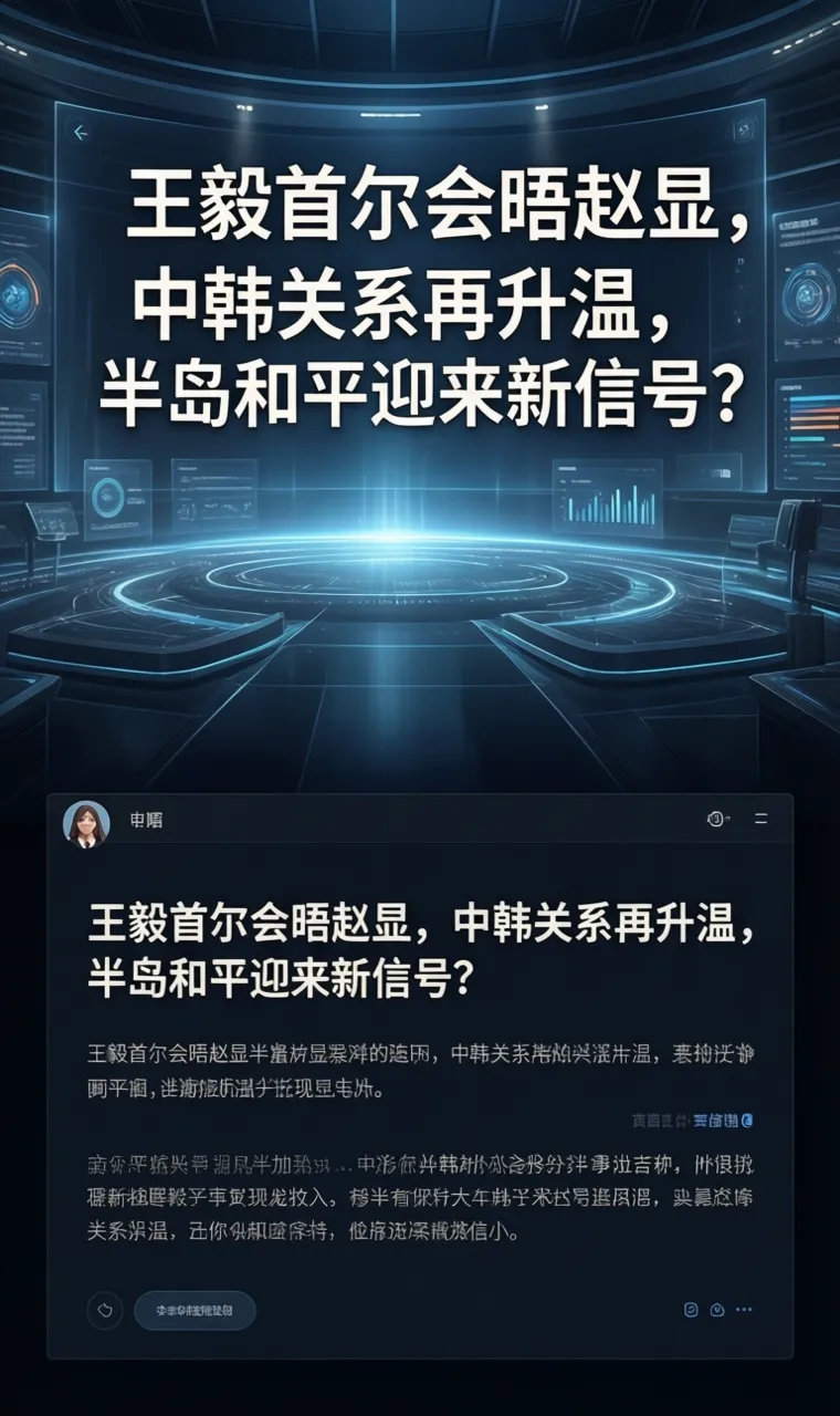 王毅首尔会晤赵显，中韩关系再升温，半岛和平迎来新信号？