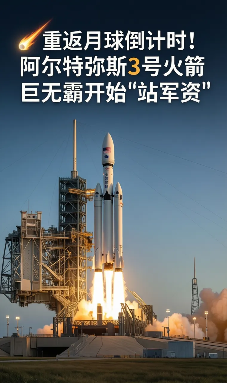 🚀 重返月球倒计时！阿尔忒弥斯3号火箭巨无霸开始
