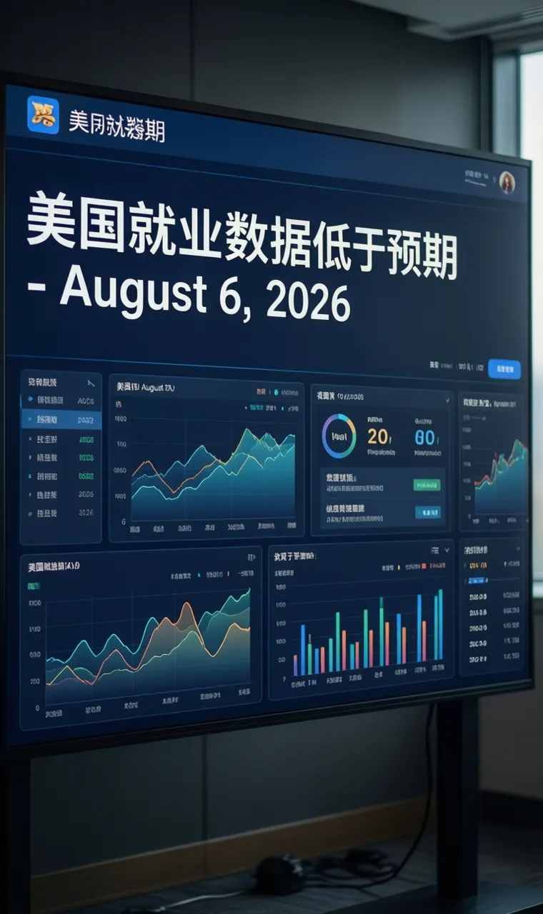 美国就业数据低于预期 - August 6, 2026