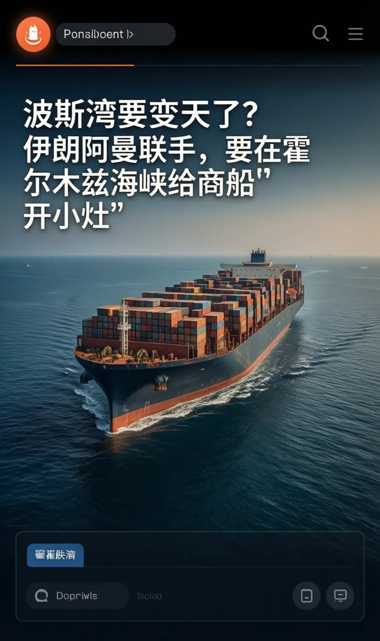 波斯湾要变天了？伊朗阿曼联手，要在霍尔木兹海峡给商船