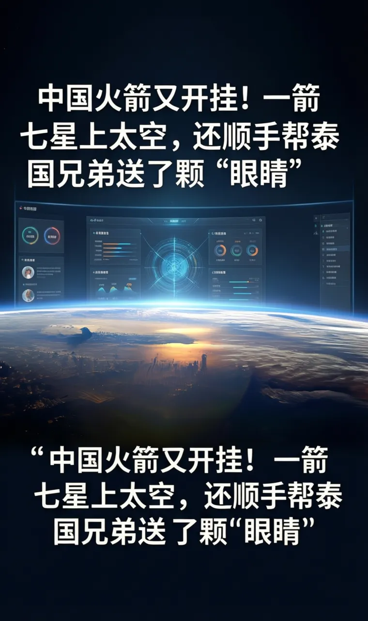 中国火箭又开挂！一箭七星上太空，还顺手帮泰国兄弟送了颗