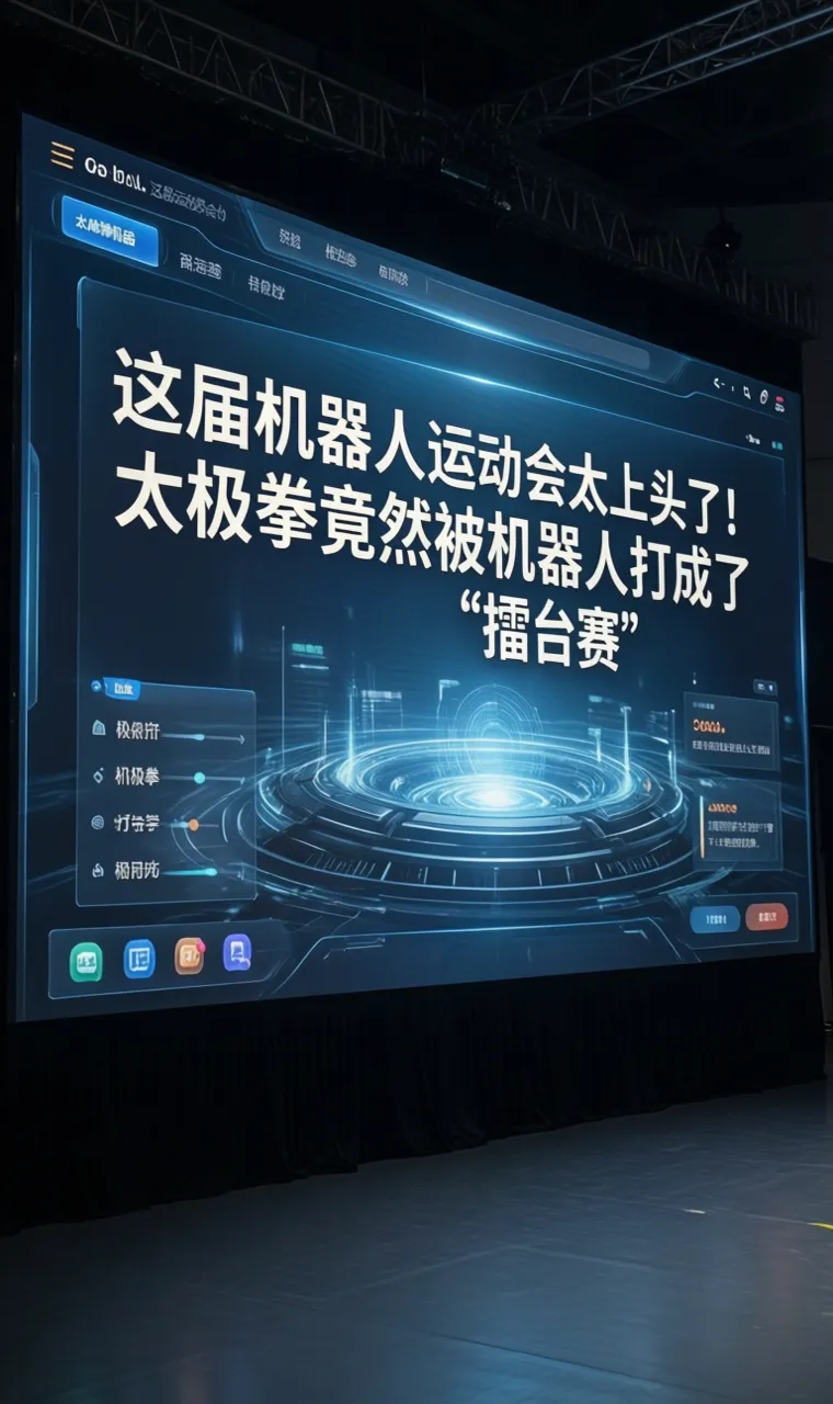 这届机器人运动会太上头了！太极拳竟然被机器人打成了