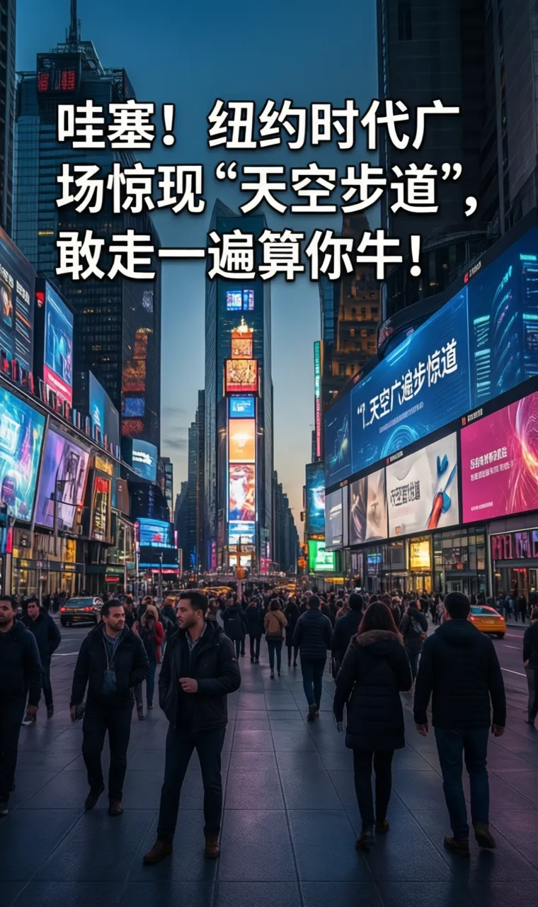 哇塞！纽约时代广场惊现