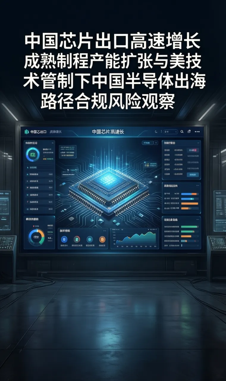 中国芯片出口高速增长成熟制程产能扩张与美技术管制下中国半导体出海路径合规风险观察