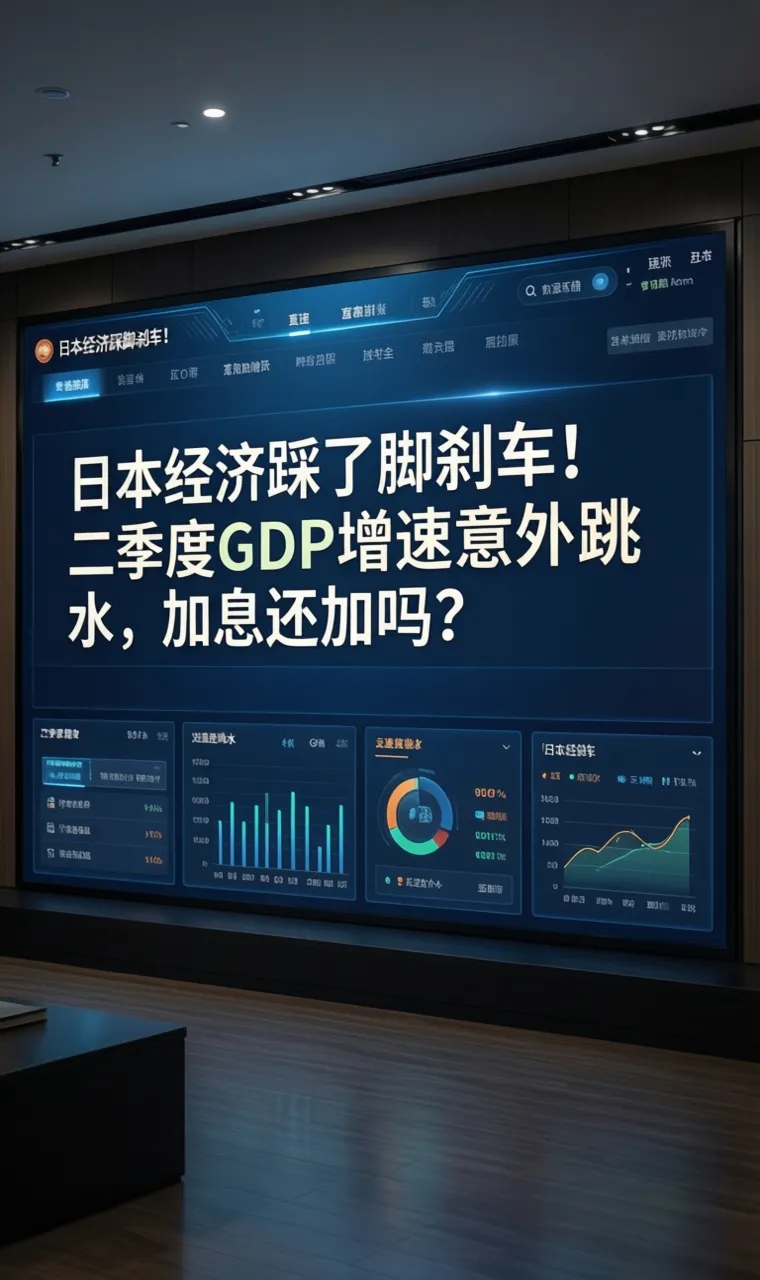 日本经济踩了脚刹车！二季度GDP增速意外跳水，加息还加吗？