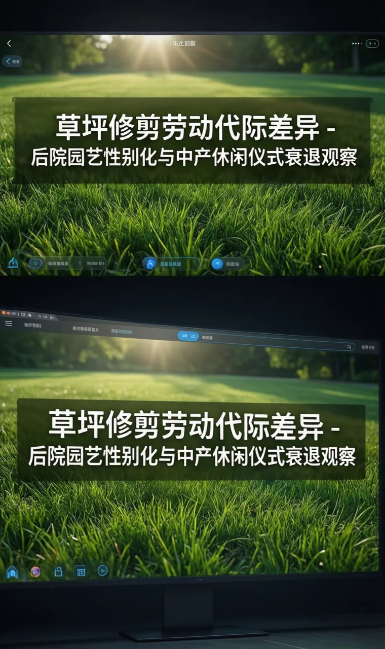 草坪修剪劳动代际差异 - 后院园艺性别化与中产休闲仪式衰退观察