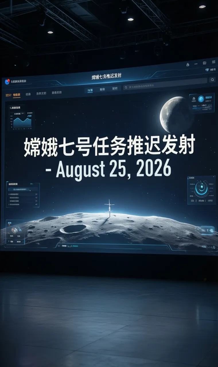 嫦娥七号任务推迟发射 - August 25, 2026
