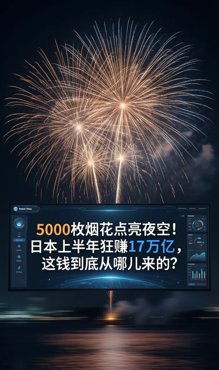 5000枚烟花点亮夜空！日本上半年狂赚17万亿，这钱到底从哪儿来的？