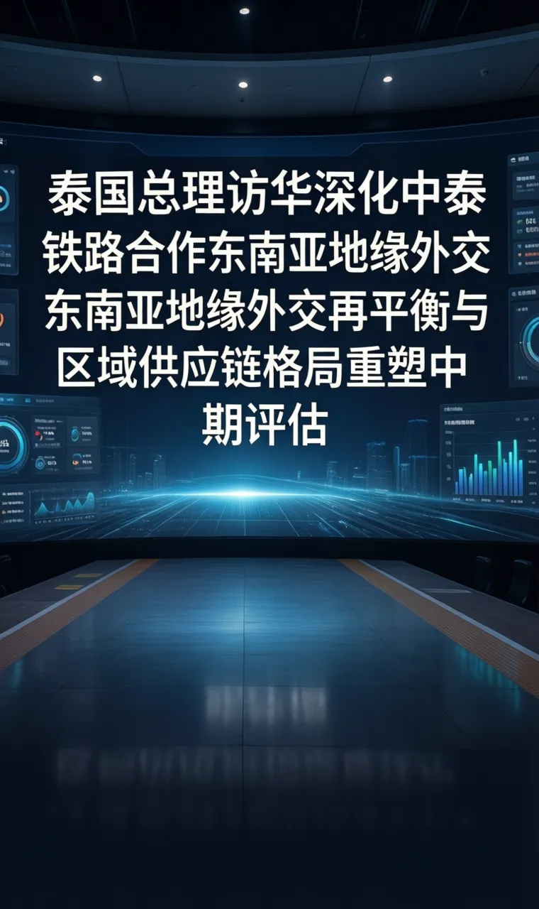 泰国总理访华深化中泰铁路合作东南亚地缘外交再平衡与区域供应链格局重塑中期评估