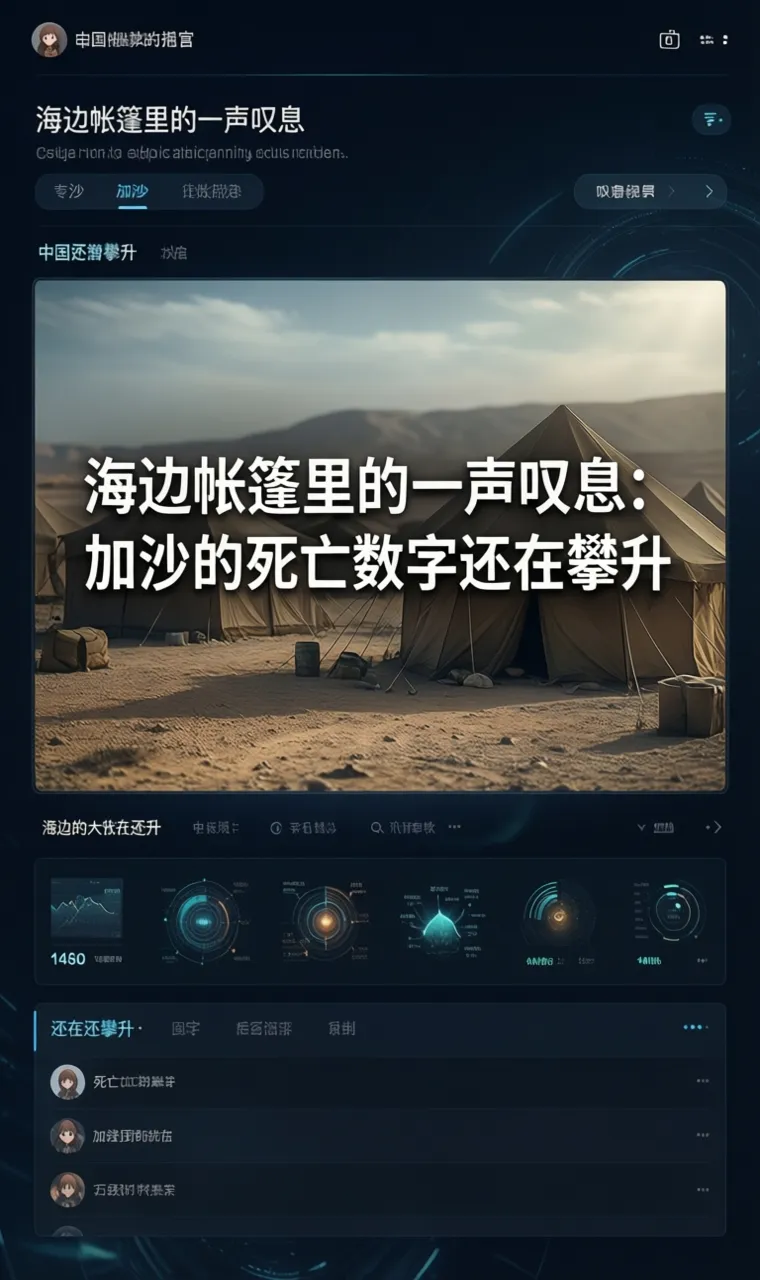 海边帐篷里的一声叹息：加沙的死亡数字还在攀升