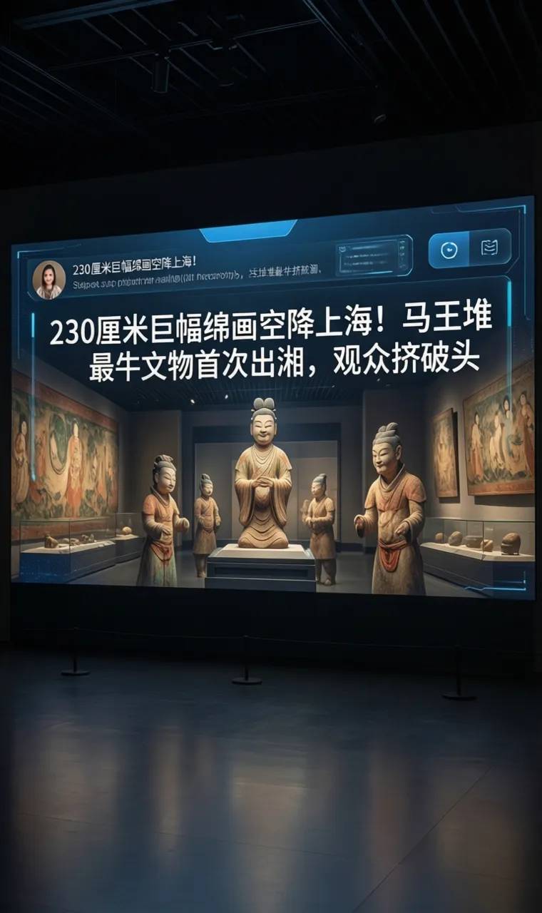 230厘米巨幅帛画空降上海！马王堆最牛文物首次出湘，观众挤破头