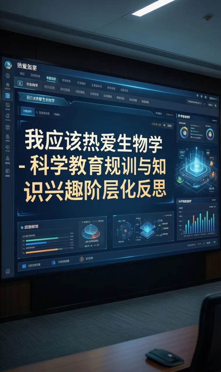 我应该热爱生物学 - 科学教育规训与知识兴趣阶层化反思