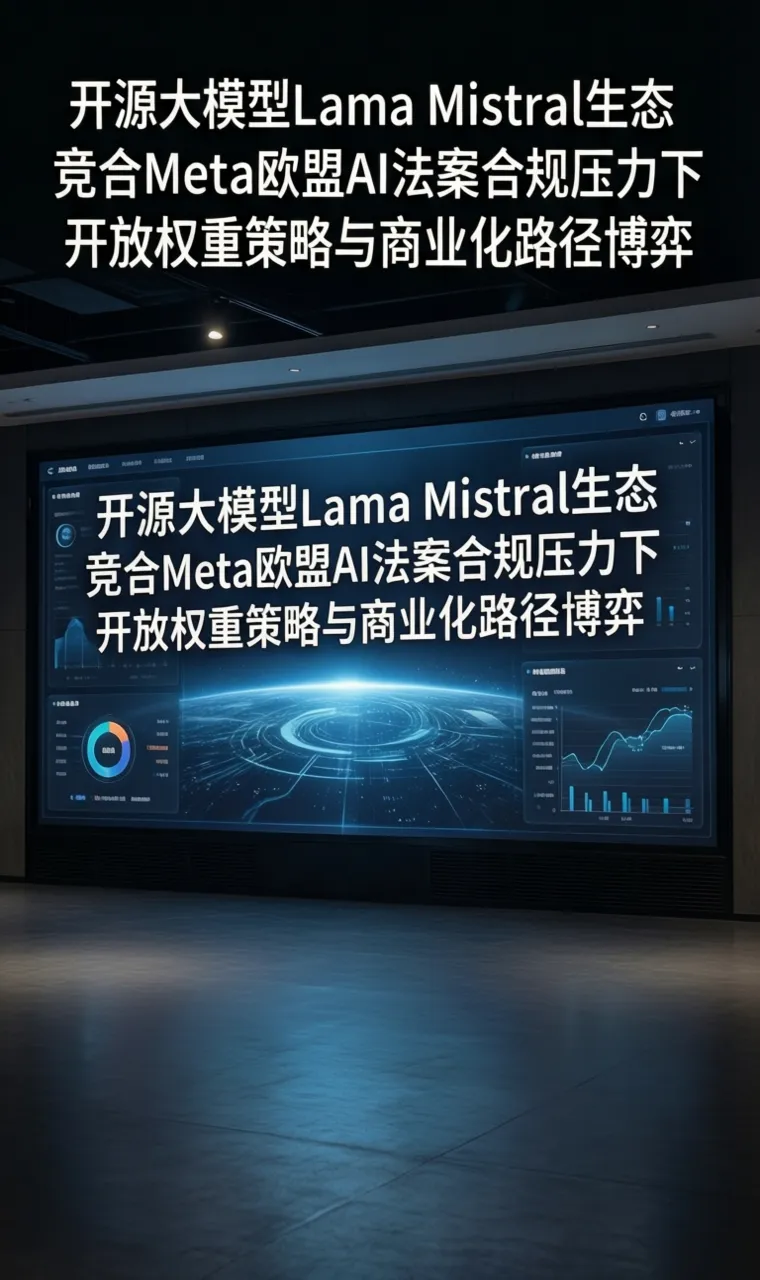 开源大模型Llama Mistral生态竞合Meta欧盟AI法案合规压力下开放权重策略与商业化路径博弈