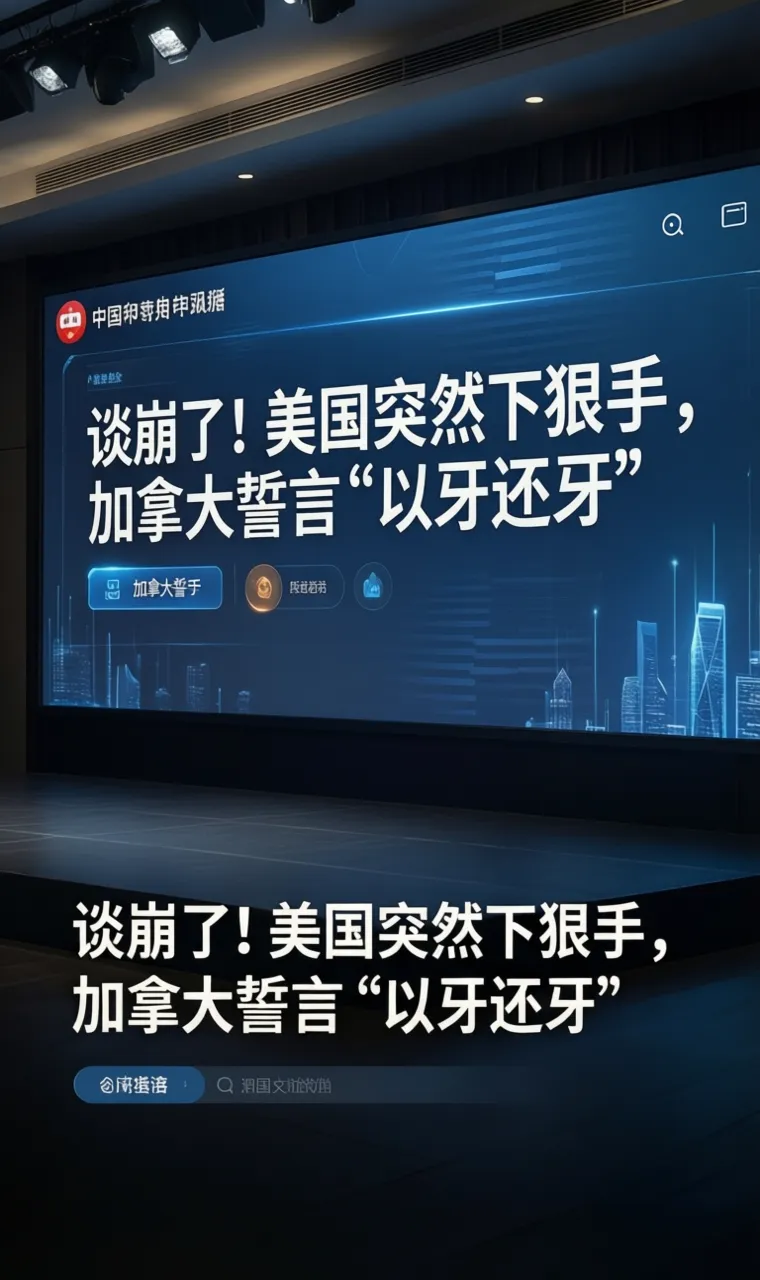 谈崩了！美国突然下狠手，加拿大誓言