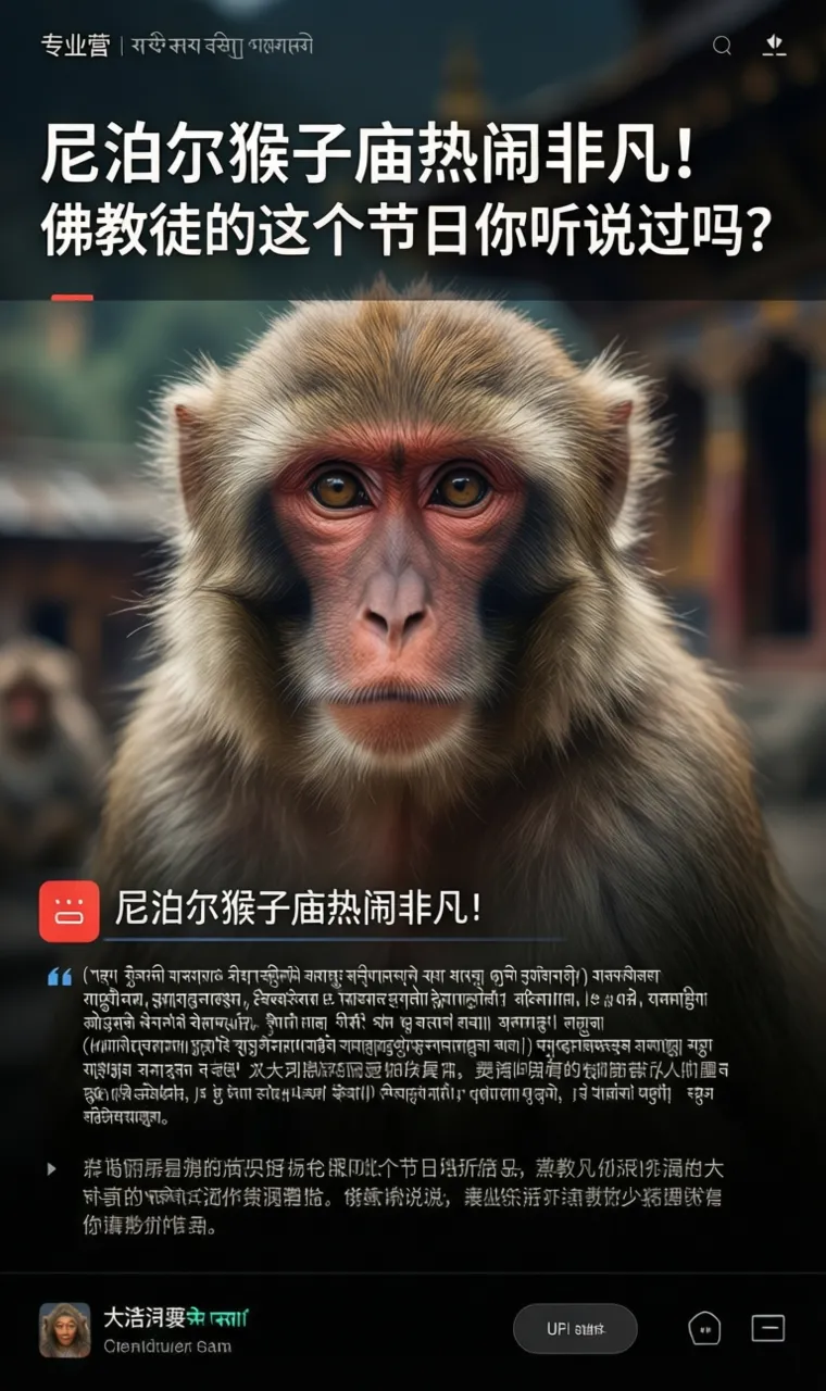 尼泊尔猴子庙热闹非凡！佛教徒的这个节日你听说过吗？