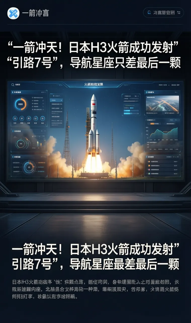 一箭冲天！日本H3火箭成功发射