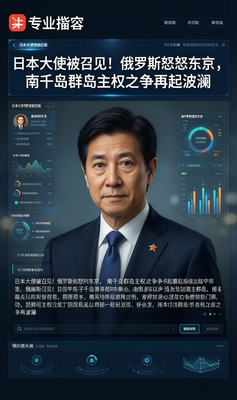 日本大使被召见！俄罗斯怒怼东京，南千岛群岛主权之争再起波澜