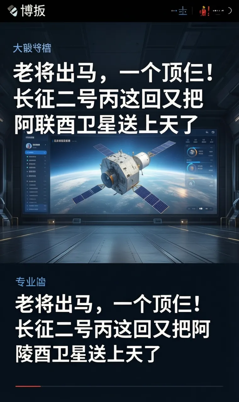 老将出马，一个顶仨！长征二号丙这回又把阿联酋卫星送上天了