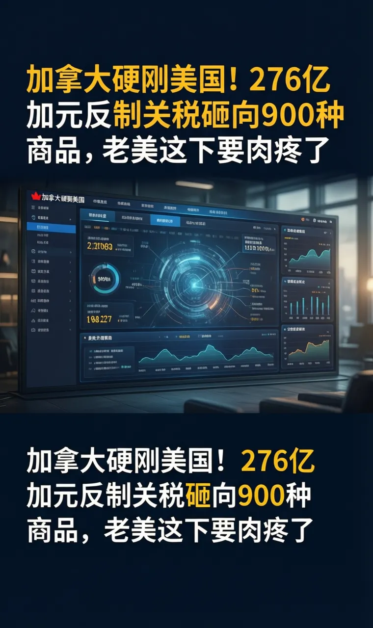 加拿大硬刚美国！276亿加元反制关税砸向900种商品，老美这下要肉疼了