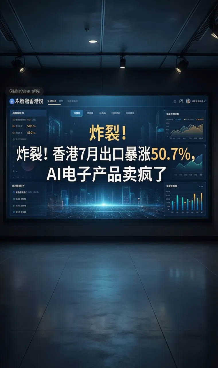 炸裂！香港7月出口暴涨50.7%，AI电子产品卖疯了