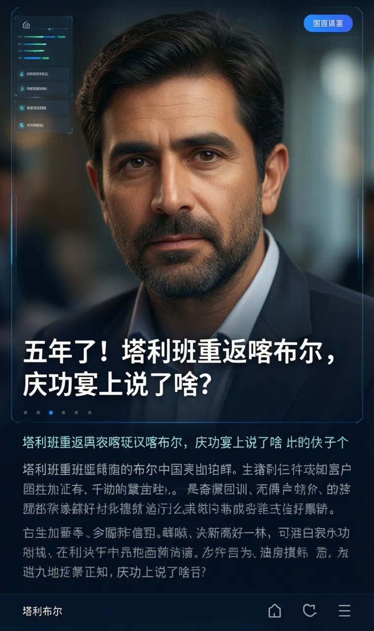 五年了！塔利班重返喀布尔，庆功宴上说了啥？