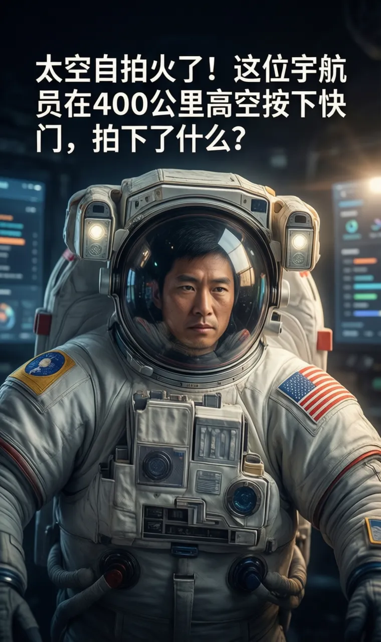 太空自拍火了！这位宇航员在400公里高空按下快门，拍下了什么？