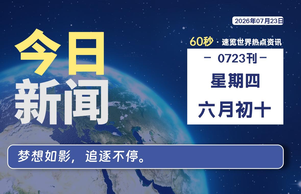每天60秒读懂世界
